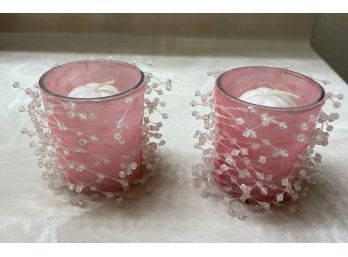 2 Pick Glass Decorative Candles