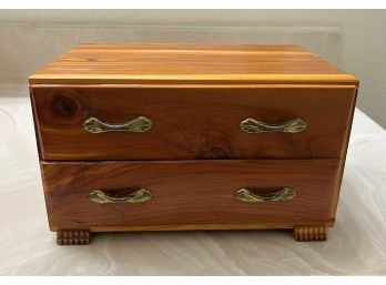 2 Drawer Wood Jewelry Box