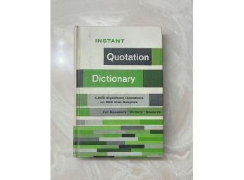Quotation Dictionary - 1969