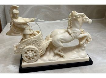 Roman Chariot Sculpture By A. Santini