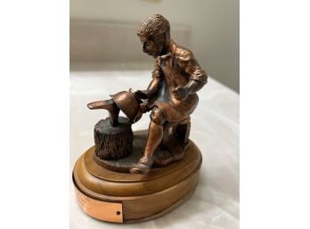 Copper Craft Guild Copper And Wood Statue