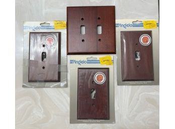 Set Of 4 Wooden Light Switch Covers