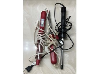 Lot Of 3 Curling Irons