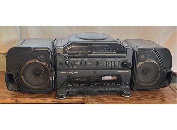 Big Vintage 'boom Box' With Double Cassette