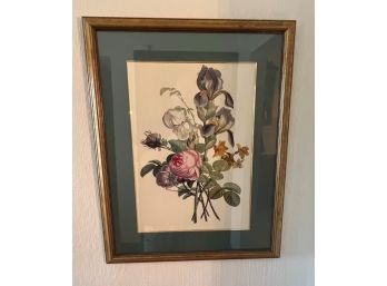 Flower Picture In Wood Frame