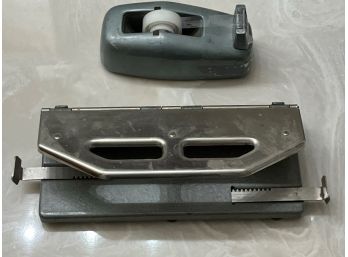 Metal Tape Dispenser And Hole Punch