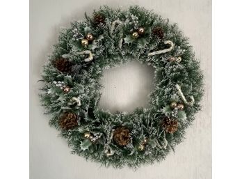 'snowy' Wreath With Candy Canes