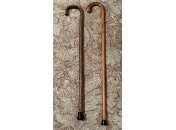 Lot Of 2 Wood Canes