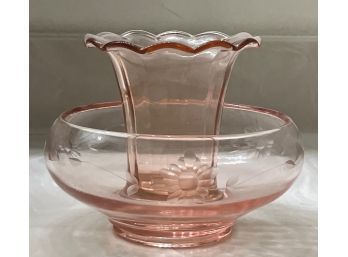 Beautiful Royal Pink Depression Vase