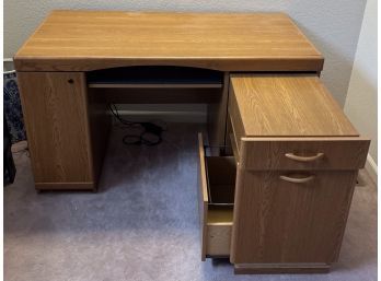 Wooden Desk With Pull-out Filing Drawer