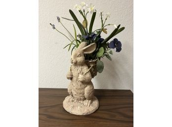 Bunny Vase Faux  Flower Arrangement