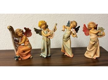 Set Of 4 FONTANINI Angels Playing Instruments VINTAGE