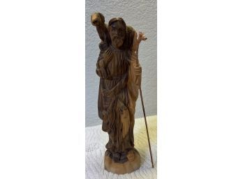 Vintage Olive Wood Carving Of Christ