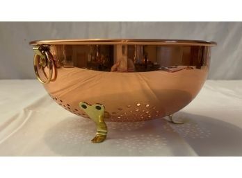 Lot Of 2 COPPER Colanders - Gorgeous - New
