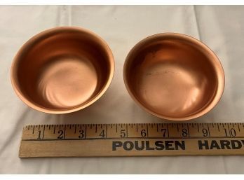 2 Small Matching COPPER Bowls