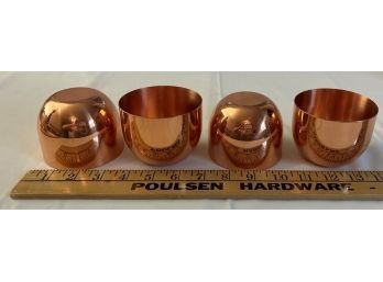 Lot Of 4 COPPER Cups