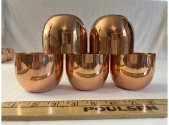 Lot Of 5 Copper Cups