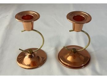 Lot Of 2 COPPER Candle