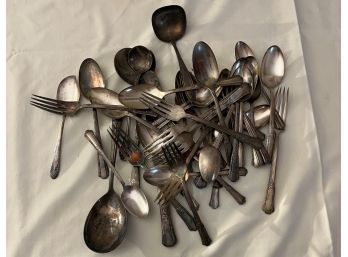 Misc Assortment Of Silver Plated Silverware