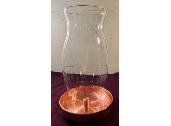 COPPER Base With Glass Candle Holder - New In Box