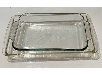 Lot Of 2 Glass Casserole Dishes
