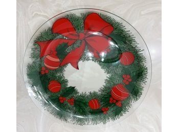 Christmas Glass Serving Dish
