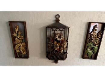 Set Of 3 Faux Copper Wall Hangings