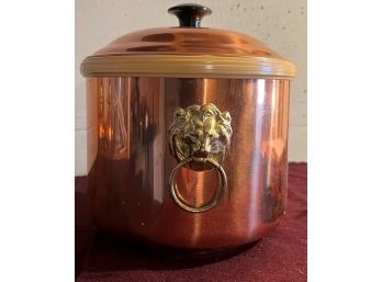 COPPER Ice Bucket With Lion Handles