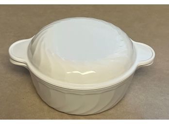 White Serving Dish With Lid