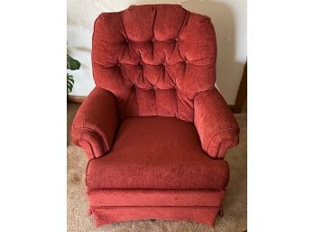 Red Plush Swivel Chair