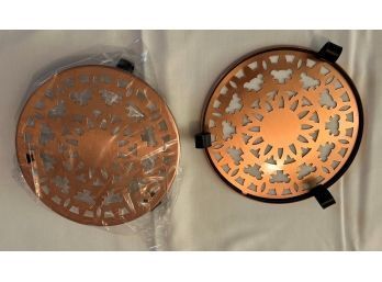 Lot Of 2 COPPER Footed Hot Plates - New In Packaging
