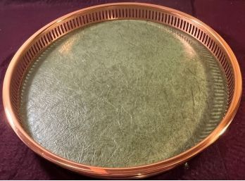 COPPER Bar Tray  - Lined With Faux Leather - New In Box