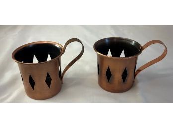 COPPER Tea Candle Holders