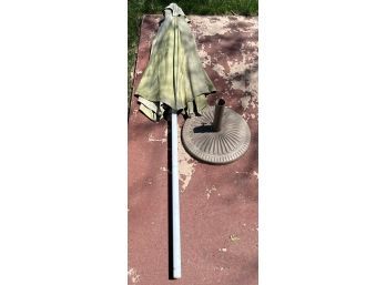 Large Outdoor Umbrella With Metal Stand
