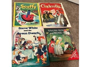 Lot Of 4 Vintage Children's Books Plus Bonus Pocahontas Book