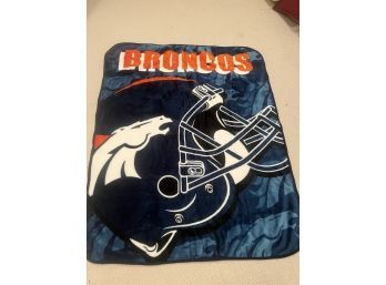 Plush Broncos Blanket