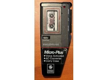 GE Micro Plus Mini Tape Recorder With Carrying Case