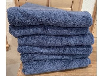 6 XL Blue Bath Towels