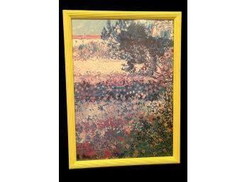 Professionally Framed Art - Van Gogh Reproduction 'Flowering Garden With Path'