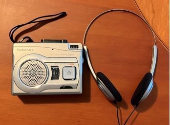 Radio Shack Cassette Player/Recorder With Headphones