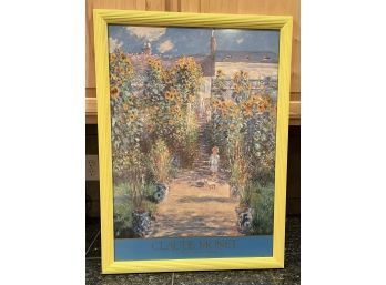 Professionally Framed Art - Monet Reproduction - The Artist's Garden At Vetheuil