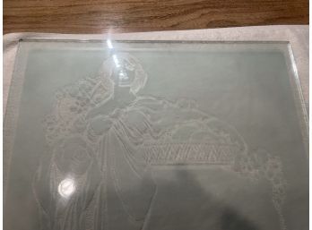 3 Pieces Of Etched Glass - Unknown Artist