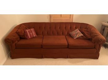 Rust Colored Couch & Throw Pillows
