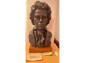 Vintage 1961 Bust Of Ludwig Van Beethoven By Schillaci Austin Productions