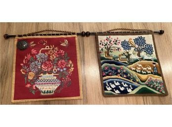 2 Vintage Tapestries / Wall Hangings