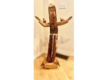 Vintage Hector Rascon Wood Carving - St. Francis Of Assisi