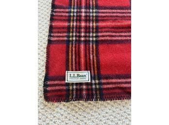 Large Vintage L.L. Bean Plaid Wool Blanket (1 Of 4)