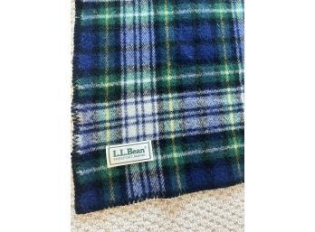 Large Vintage L.L. Bean Plaid Wool Blanket (4 Of 4)