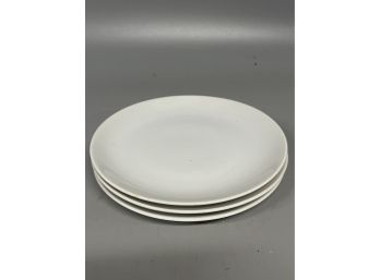 (3) White Porcelain Plates