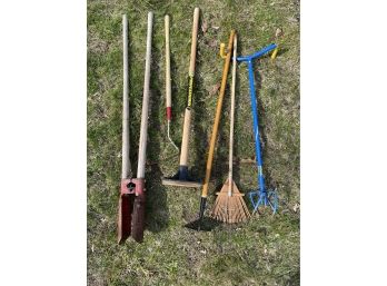 Grouping Of Gardening Hand Tools